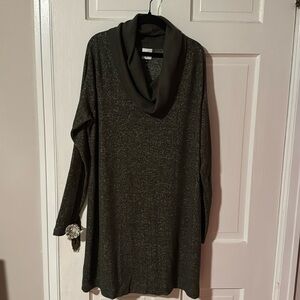 Cabi Solace Mini Knit Cowl Neck Super Soft Long Sleeve Size Medium Dress